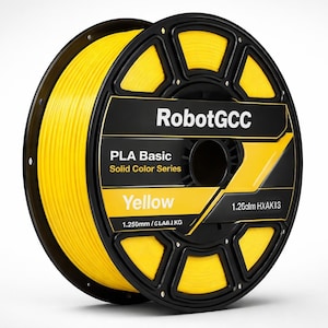 PLA Yellow 3D Printer Filament 1.75mm 1KG PLA Basic FDM Printing Material with ±0.02mm Accuracy Smooth Extrusion Low Warping Filament for Precision 3D Printing Models