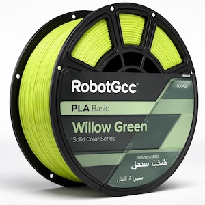 PLA Willow Green 3D Printer Filament 1.75mm 1KG PLA Basic FDM Printing Material with ±0.02mm Accuracy Smooth Extrusion Low Warping Filament for Precision 3D Printing Models