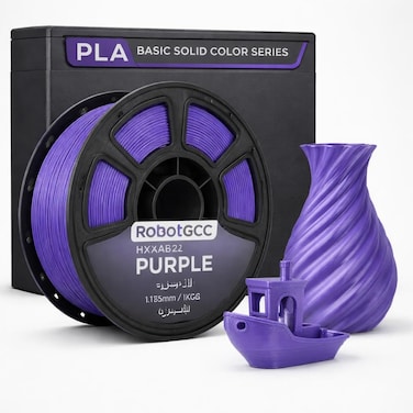 PLA Purple 3D Printer Filament 1.75mm 1KG   PLA Basic FDM Printing Material with &plusmn;0.02mm Accuracy   Smooth Extrusion Low Warping Filament for Precision 3D Printing Models