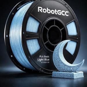 PLA Light Blue 3D Printer Filament 1.75mm 1KG PLA Basic FDM Printing Material with ±0.02mm Accuracy Smooth Extrusion Low Warping Filament for Precision 3D Printing Models