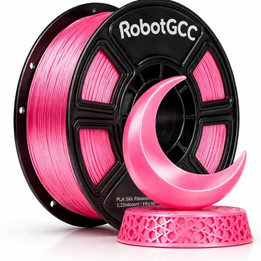 Fluorescent Pink PLA Filament 1.75mm 1KG for 3D Printer   PLA Silk FDM Printing Material &plusmn;0.02mm Accuracy   Glossy Finish Smooth Extrusion Low Warping Filament