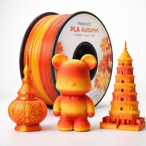 Autumn PLA Four Seasons Filament 1.75mm 1KG for 3D Printer Multi Color PLA FDM Printing Material ±0.02mm Accuracy Smooth Extrusion Glossy Gradient Filament