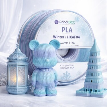 خيط PLA شتوي تدرج 1.75مم 1KG للطابعة ثلاثية الأبعاد   مادة طباعة PLA متعددة الألوان فور سيزونز ±دقة 0.02 مم   خيط FDM منخفض التشوه ببثق ناعم لنماذج STEM مشاريع DIY