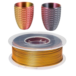PLA 1.75mm 3D Printer Filament Stone Texture Sandstone Rock Color 1KG Marble Effect PLA Filament FDM Printing Material (PLA Triple Color Silk)