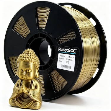 PLA 1.75mm 3D Printer Filament Stone Texture Sandstone Rock Color 1KG   Marble Effect PLA Filament   FDM Printing Material (PLA Silk Earth Gold)
