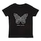 La Collection Graphic Thematic T-Shirt for Girls, Charcoal 1, 9-10 Years