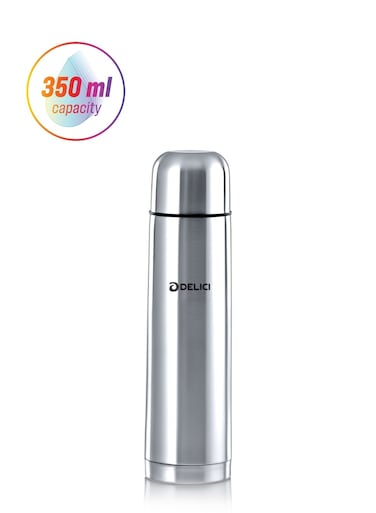 Thermosteel Vacuum Flask (DSFK 350), 18/8 Stainless Steel, Stainless Steel Bottle 350ml, Double Walled, 100% Food Grade, Inner Copper Wall, and 2-Year Warranty