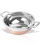 KSJONE 2.5 Liter Stainless Steel Kadai with Copper Bottom   Premium Heavy Gauge Steel Kadai   Indian Kadhai for Cooking   Ideal for Daily Use (2.5 Liter)