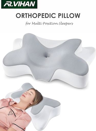 Cervical Pilow for Neck and Shoulder Pain Relief Orthopedic Contour Memory Foam Butterfly-Shaped Pillow