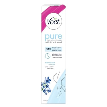 Veet Hair Removal Cream For Sensitive Skin Legs &amp; Body, 200g