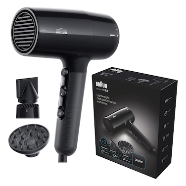 Braun HD2.2 Hair Dryer BRHD225SDE, Ion Black