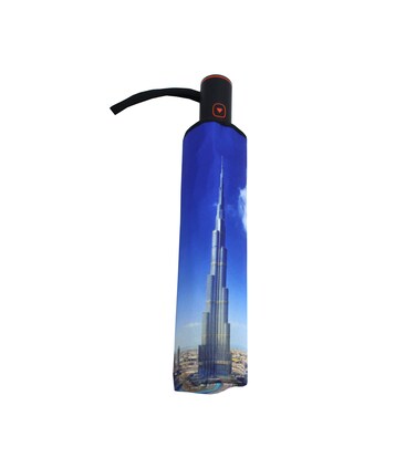 3 Fold Black Color UV Protect Umbrella with Photo Print