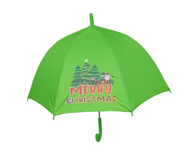 Christmas Umbrella for Kids Green colour