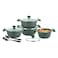 Prestige Essentials Granite Cookware Set Green 10 PCS
