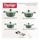 Prestige Essentials Granite Cookware Set Green 10 PCS