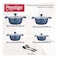 Prestige Essentials Granite Cookware Set Deep Blue 10 PCS