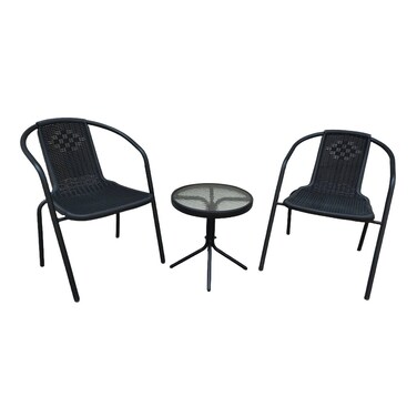 Polypropylene Coffee Table and Chair Set 3 PCS 40cm