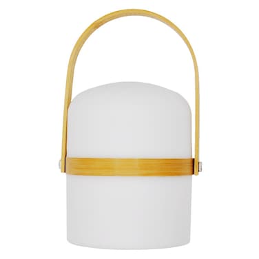 PP ABS and Bamboo LED Rechargeable Lantern Warm White