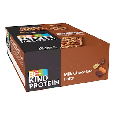 Be-Kind Milk Chocolate Latte Protein Bar, 50g Pack of 12