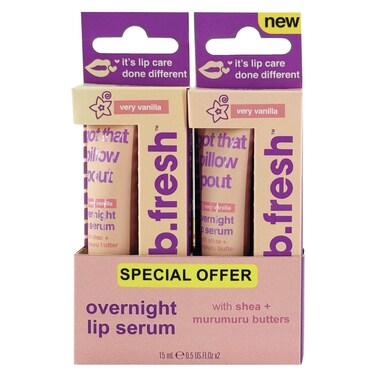 B.fresh Overnight Lip Serum Very Vanilla 15ml Pack of 2