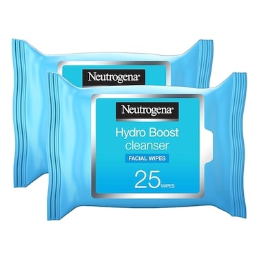 Neutrogena Hydro Boost Cleanser Makeup Remover Facial Wipes 25 Wipes Pack of 2