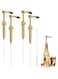 Coffee Syrup Pump, 4 Pcs Syrup Pump with Tip Cover Fits 25.4 Oz/750ml Coffee Flavoring Syrup Bottles, Reusable Coffee Pump Dispenser for Coffee Bar Beverage, Tea, Vanilla Syrup, Cocktails (Gold)