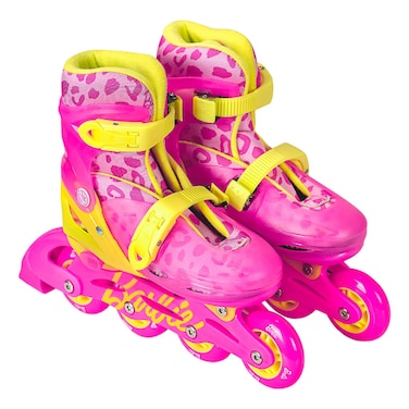 سبارتان حذاء تزلج بعجلات مع طبعة باربي - وردي، مقاس متوسط 35-38