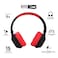 Altec Lansing 2-in-1 Kid Safe Truly Wireless and Wired Bluetooth On-Ear Headphones MZX4500 Whiteout Classic Red