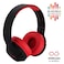 Altec Lansing 2-in-1 Kid Safe Truly Wireless and Wired Bluetooth On-Ear Headphones MZX4500 Whiteout Classic Red