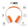 Altec Lansing 2-in-1 Kid Safe Truly Wireless and Wired Bluetooth On-Ear Headphones MZX4500 Whiteout Groovy Orange