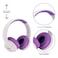 Altec Lansing 2-in-1 Kid Safe Truly Wireless and Wired Bluetooth On-Ear Headphones MZX4500 Whiteout Electric Purple