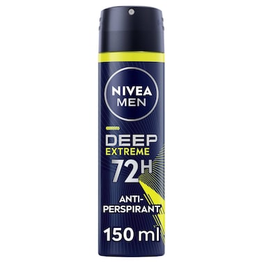 NIVEA MEN DEEP Extreme MaxxTech Antiperspirant for Men Spray 150ml
