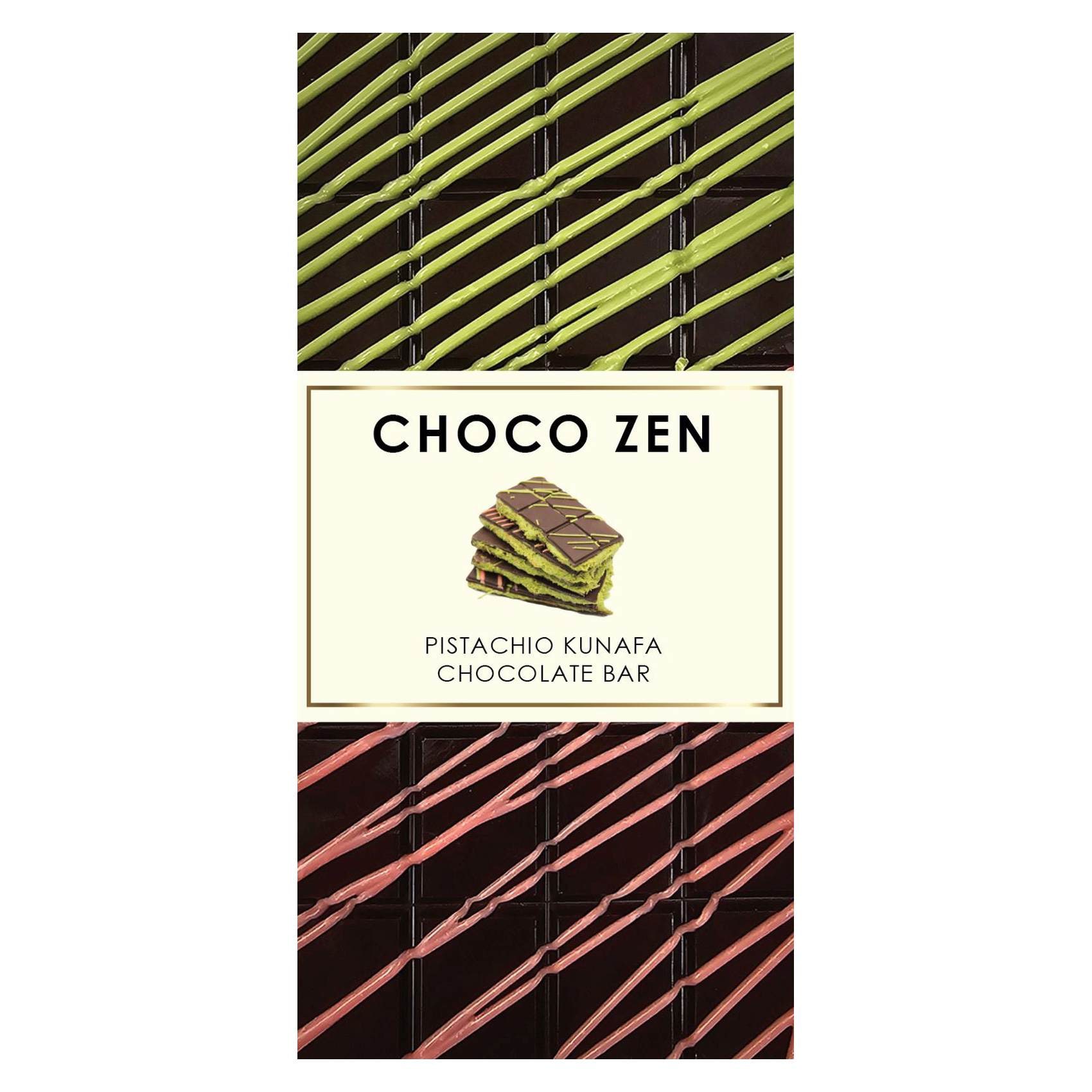 Buy Choco Zen Pistachio Kunafa Chocolate Bar 100g Online