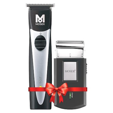 موزر تي-كت بروفيشنال ماكينة حلاقة لاسلكية مع شفرة تي 1591-0170، أسود - وماكينة حلاقة لاسلكية محمولة 3615-0052، أسود