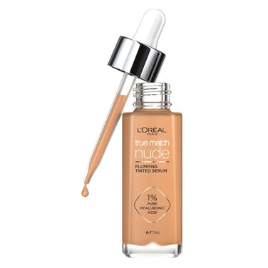 L'Oreal Paris True Match Nude Plumping Tinted Serum Foundation, 6-7 Tan