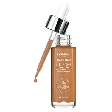 L'Oreal Paris True Match Nude Plumping Tinted Serum Foundation 7-8 Tan-Deep 30ml