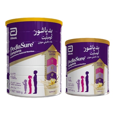 نظام بيدياشور ببتيغرو المتكامل للتغذية المتوازنة بنكهة الفانيليا من سنة إلى 10 سنوات 1600 غرام + 400 غرام