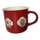 New Bone China Mug with Gold Rim Red 330ml