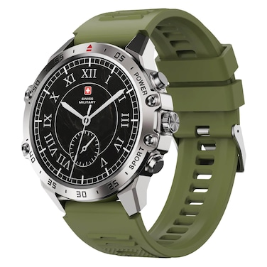 سويس ميليتري ساعة ذكية معدنية دوم 5 بتقنية جي بي إس -أخضر-