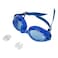 Sup Silicone Swimming Goggles Set for Adult Blue 7 Years and above