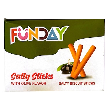 Funday Salty Sticks with Olive, 36g Pack of 12