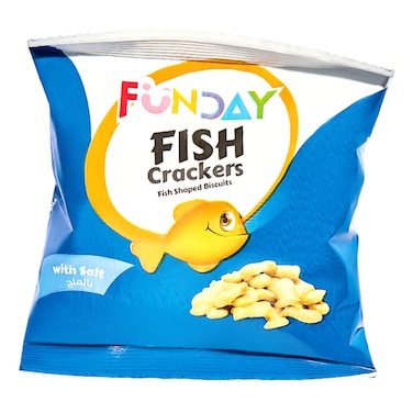 فانداي بسكويت مملح مقرمش على شكل سمك 36 غرام