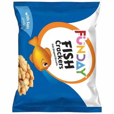 Funday Fish Shaped Biscuits Salt Crackers, 36g