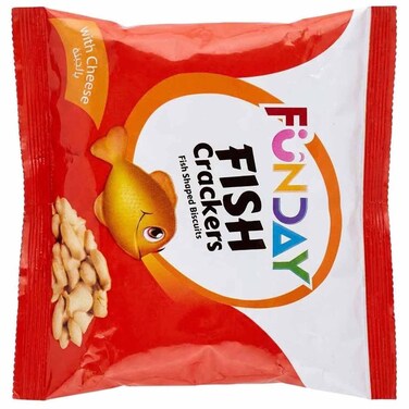 Funday Fish Shaped Biscuits Cheese Crackers, 36g
