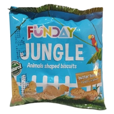 فانداي بسكويت بالزبدة على شكل حيوانات الغابة 36 غرام