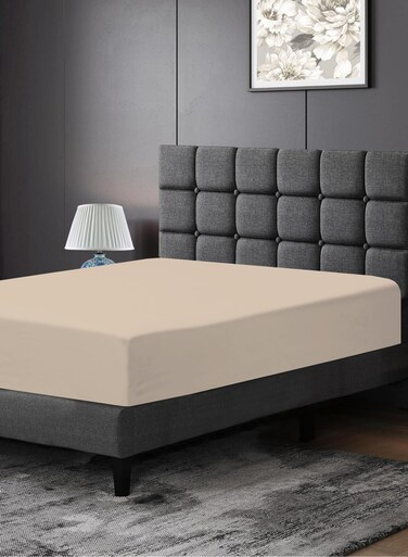 Zen 100% Egyptian Cotton Fitted Sheet Extra Deep Up to 30cm Deep Mattress Pocket 300 Thread Count Soft, Fade &amp; Wrinkle Resistant Hotel Quality Bottom Fitted Sheets