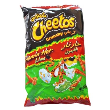 Cheetos Crunchy Flamin' Hot Lime Flavoured Puffed Corn Snack 228g