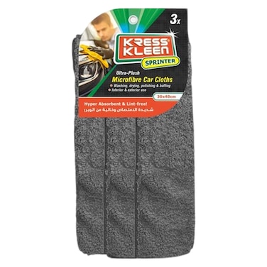 Kress Kleen Sprinter Ultra-Plush Microfibre Car Cloths Set
