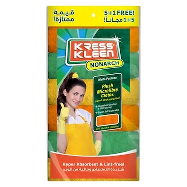 Kress Kleen Monarch Plush Microfibre Cloths 6 PCS