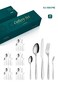30-Piece Stainless Steel Cutlery Set Kitchen Utensil Set Western Tableware Suitable For Home Kitchen Restaurant Hotel Party Dining Picnic Dining Exquisite Packaging Gift Silver